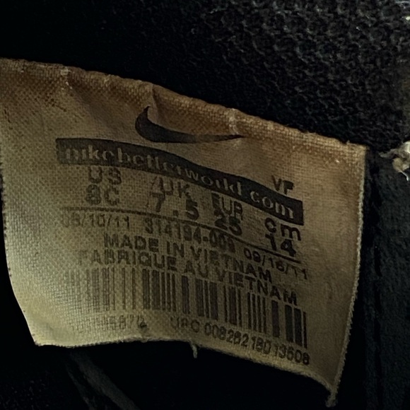 Nike Air Force 1 Low Black Toddler Kids Sneaker Shoes Triple Black 8C - Picture 9 of 9